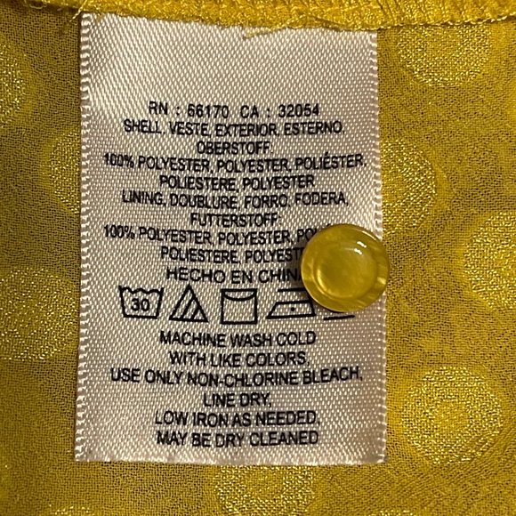 Maeve Bright Yellow Polka-Dot Scalped Edge Blouse - Picture 8 of 8